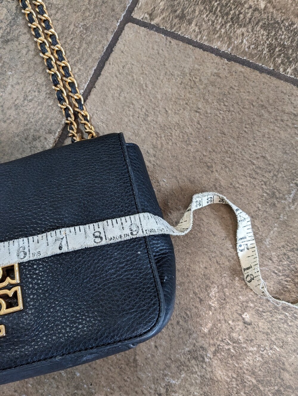 Tory Burch Britten Pebbled Leather Gold Chain Luxury Crossbody/Shoulder Bag π€ - Picture 15 of 17